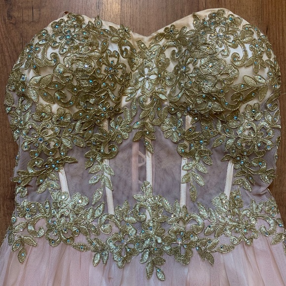 Pink Designer Prom Dress - Picture 2 of 6